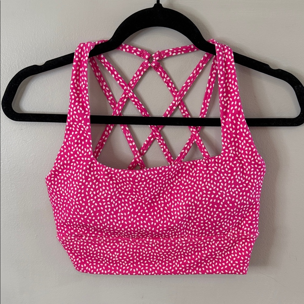 Pink Dot Strappy Sports Bra - Women Intimates & Sleepwear